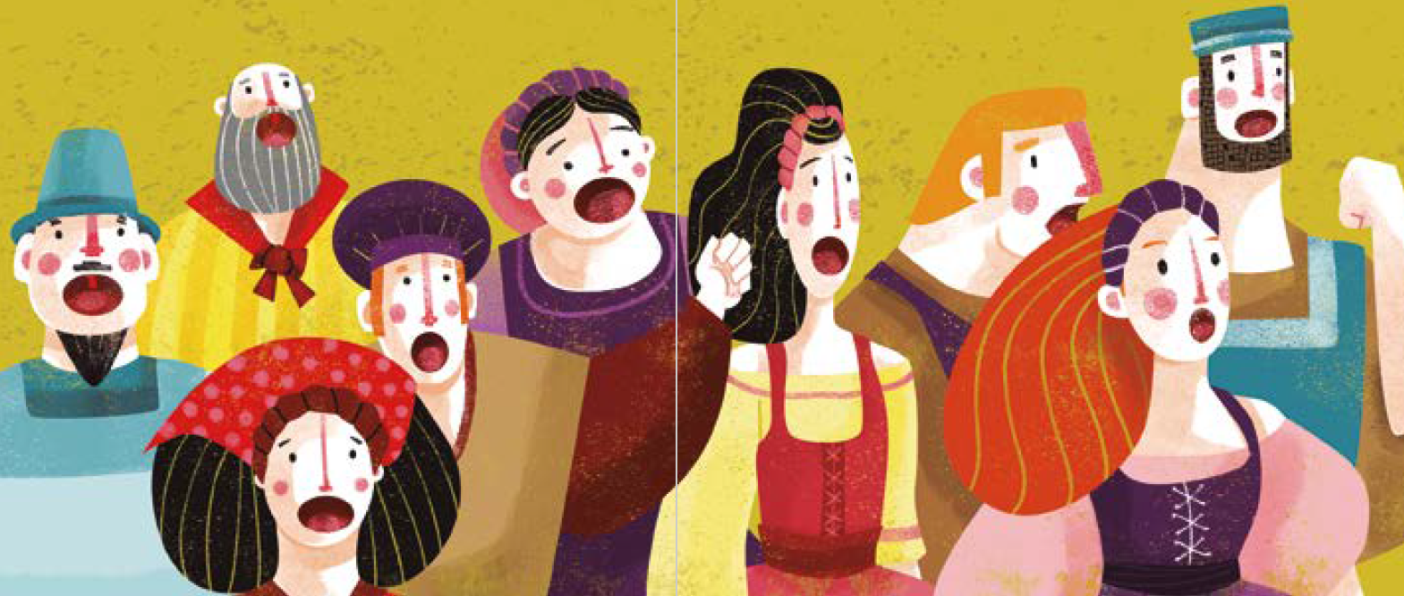 Illustrations of various villagers
