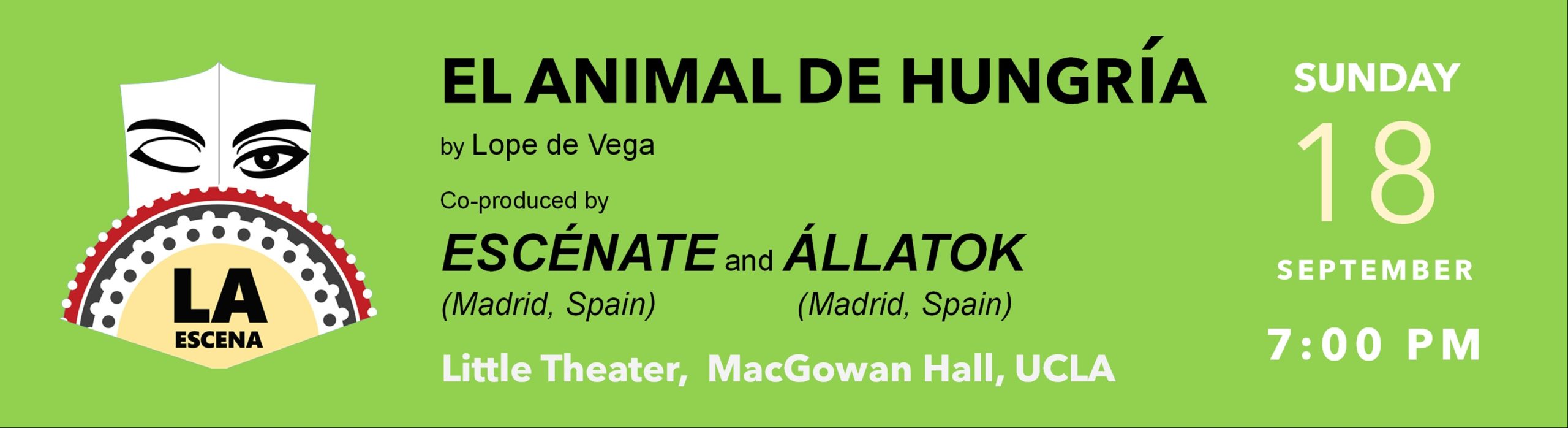 Banner with the title "El animal de Hungría"