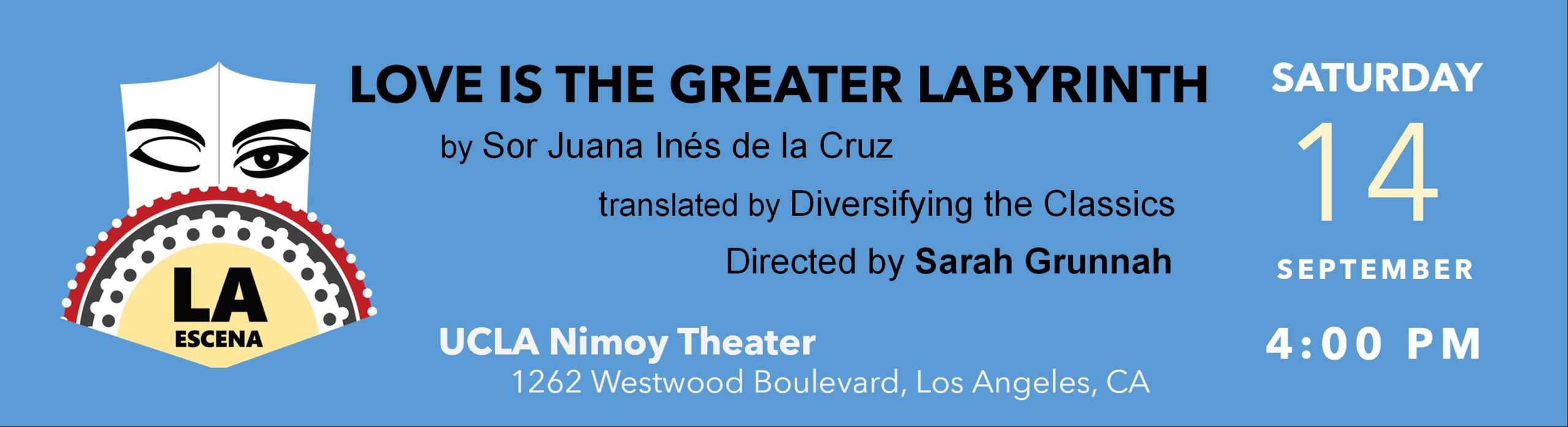 Banner for "Love is the Greater Labyrinth"