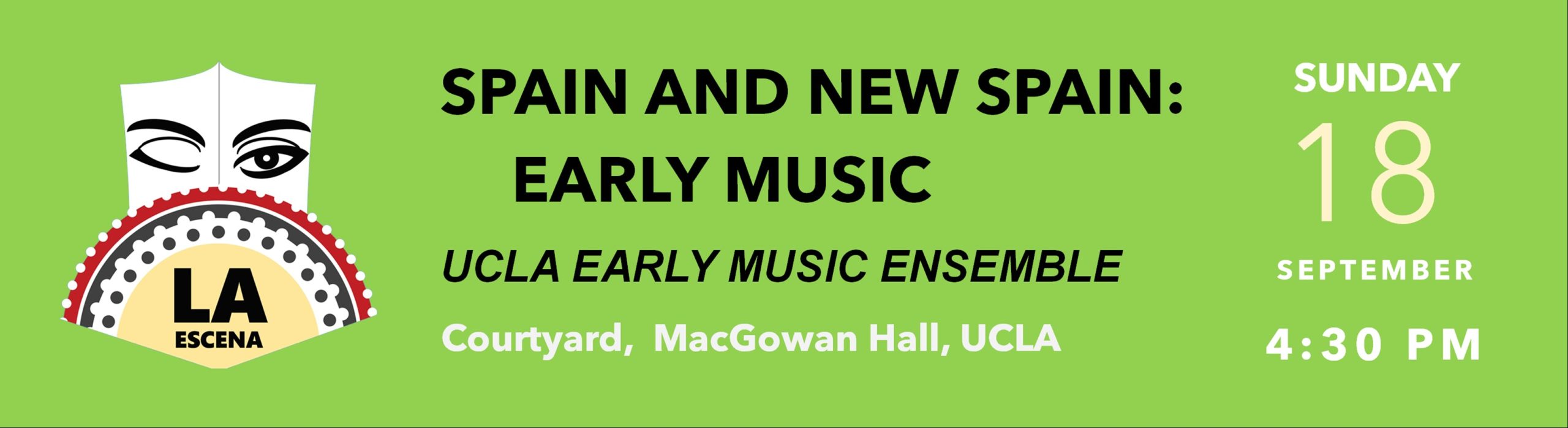 Banner with the title "Spain and New Spain: Early Music"