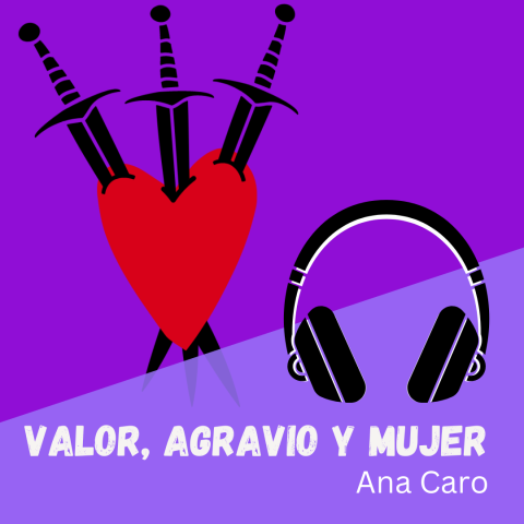 Click here to listen to Valor, agravio y mujer logo with headphones