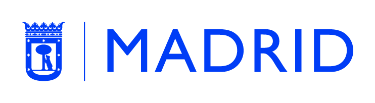 The word "madrid" in blue