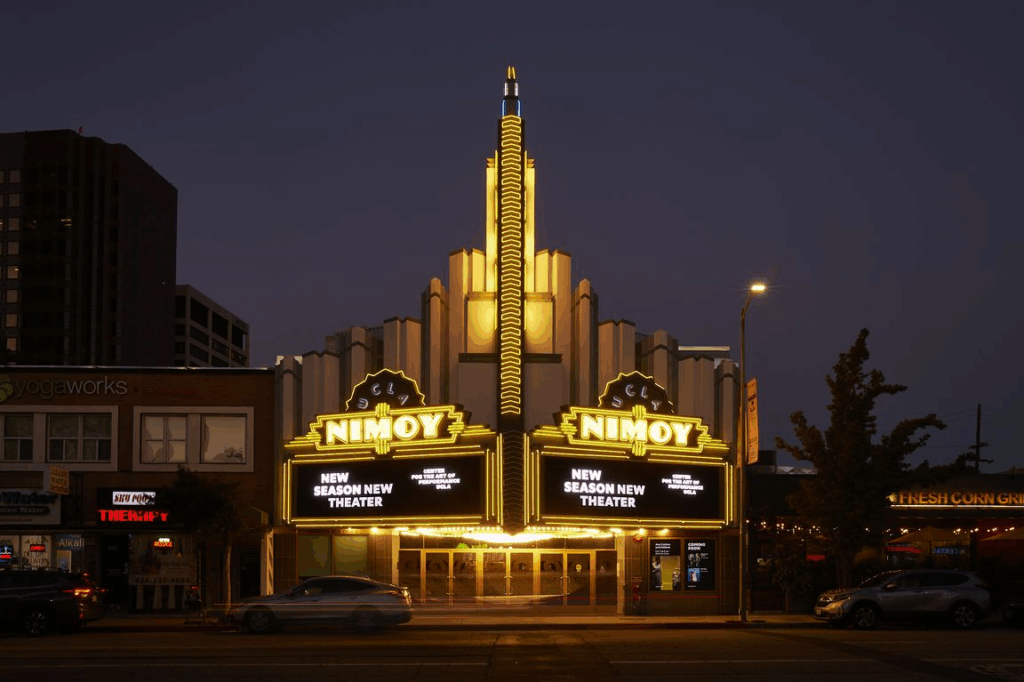 facade of the Nimoy Theater in Los Angeles