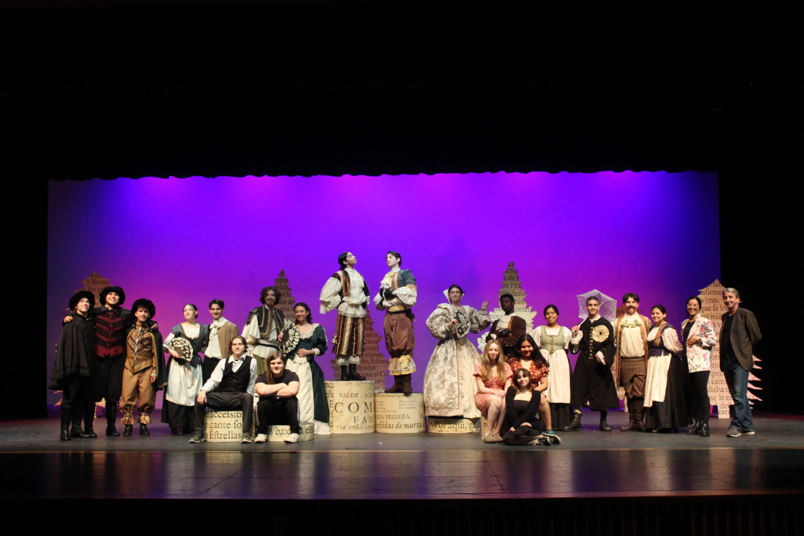 Students on stage